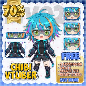 Chibi Anime VTuber | Custom Streaming Avatar | Cute Digital Model | Personalized Character Art | Kawaii Commission Design | VTuber