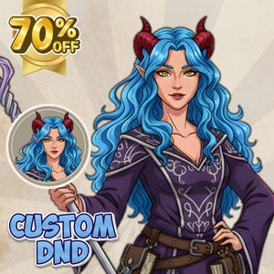 Arte personalizado de personajes de D&D para jugadores / Encargo de personajes originales para juegos de rol de fantasía / Diseño personalizado de héroes para juegos de mesa