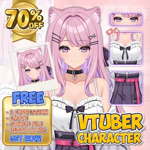 Live2D VTuber Commission | Custom Anime Model | Full Rigging Service | PNGTuber Avatar | Ready to Rig | Original Character Design