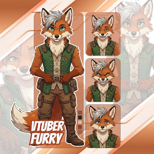 Custom Furry VTuber Model for Twitch Streamers | Live2D Fursona Avatar Commission | Anime Creator Character