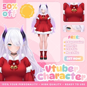 VTuber Model Commission: aangepaste 2D VTuber-avatar en Live2D-personageontwerp voor streamers