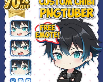 Aangepast OC PNGtuber-model, leuk gepersonaliseerd anime-personagestreamingitem