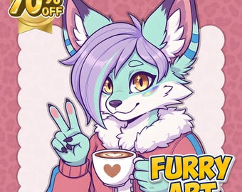 Aangepaste harige kunst | Digitale personageillustratie | Gepersonaliseerde Fursona-tekening | Kunstwerkontwerp in opdracht | Anthro portretkunst