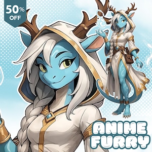 Personalized Anthro Character Drawing | Custom Furry Anime Art | Digital Commission