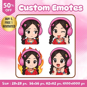 Custom Twitch Emotes - Personalized Discord Emojis - Streamer Digital Art