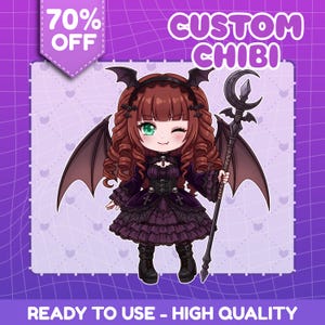 Benutzerdefinierte Chibi Zeichnung | Porträt im Anime-Stil | Personalisierte Charakter Illustration | Niedlicher Digitaler Auftrag | Süßer Katzen Anhänger | Kundenspezifisches Kunstwerk