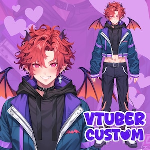 Custom VTuber Model + Rigging - Live2D Avatar for Streaming - Gothic VTuber - Twitch, TikTok, Hololive Style