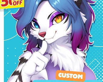 Anthro-personagekunstwerk | Aangepaste harige illustratie | Gepersonaliseerd Fursona-portret | Digitale overkloktekening | Kunstwerkontwerp in opdracht