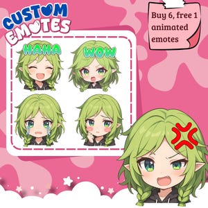 Custom Emotes For Subscriber Badges - Chibi Streamer Emotes - Twitch Emotes Pack - Discord Emotes For Streamers