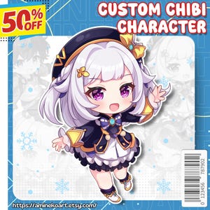 Custom Chibi PFP Commission, Cute Personalized Anime Icon Art for Twitch