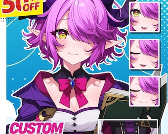 Custom PNG Tuber Model Commission, gepersonaliseerde anime-streaming-avatarkunst