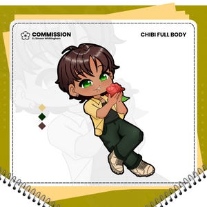 Custom Chibi Illustration with Personalized Anime, DND, VTuber Style, for Profile Display image 4