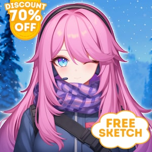 Custom Anime Character Commission | Drawing Anime | Original Anime Art | Fanart | Personalized Gift | Digital Art | Anime Pfp icon | Avatar