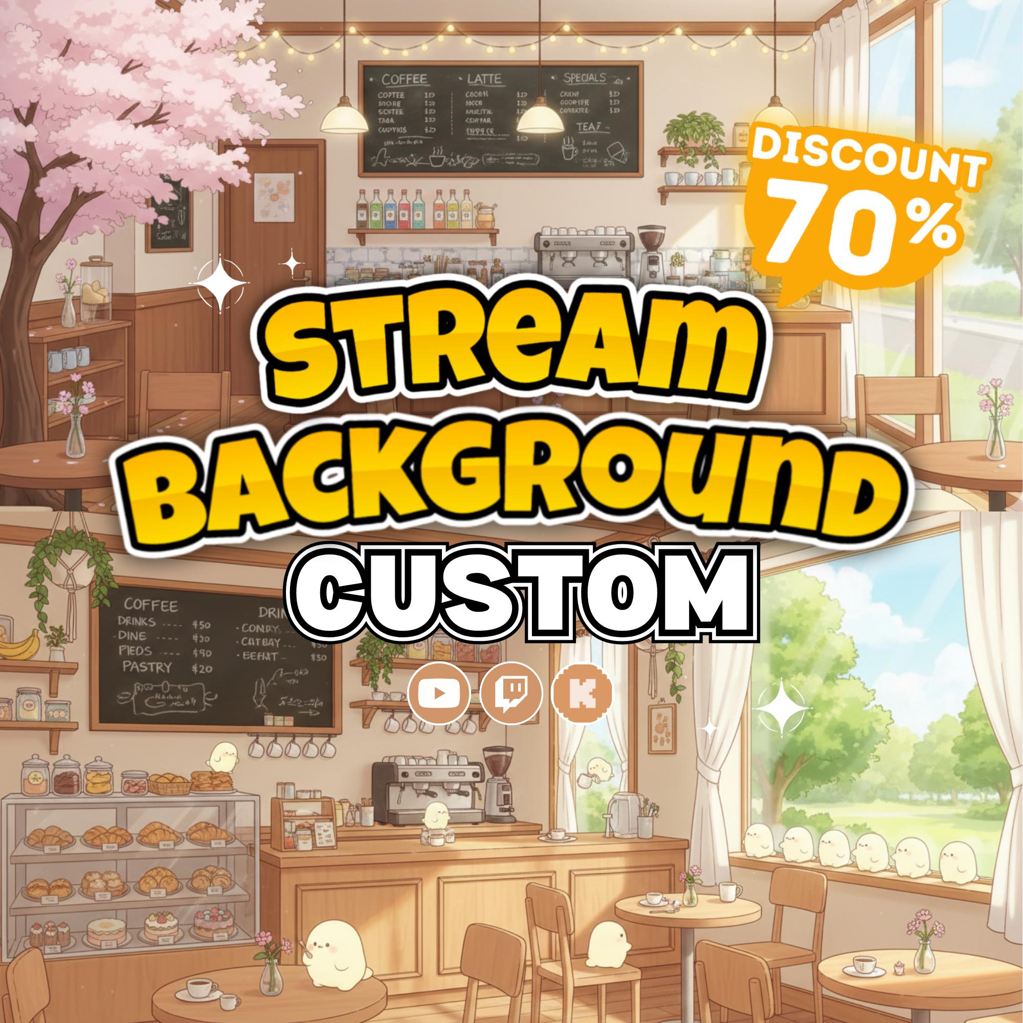 Custom Stream Background Custom Stream Background - Personalized Vtuber Background for Twitch ...