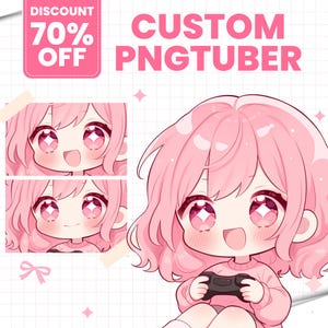 Custom Chibi PNGtuber: Anime Character Commission for Twitch Stream