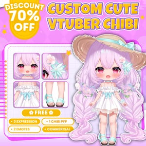 Custom Live2D Chibi Vtuber | Vtuber Model | Vtuber Commission | Live2D Model | Vtuber Asset | Vtuber Female and Male | Chibi | Custom Vtuber