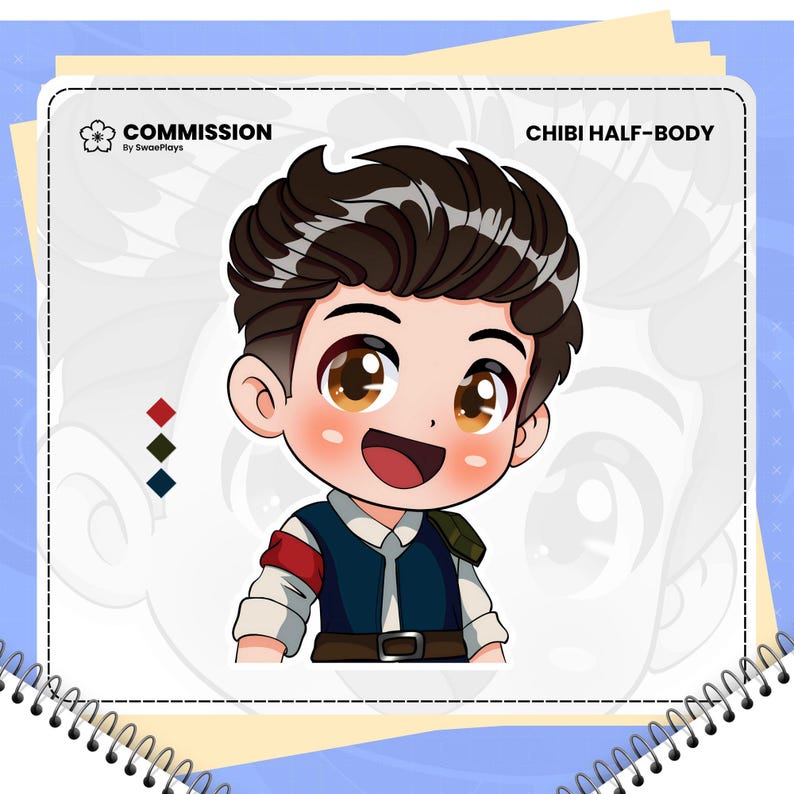 Custom Chibi Illustration with Personalized Anime, DND, VTuber Style, for Profile Display image 5