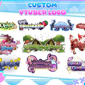Custom Vtuber Logo Design Text or Animated – Streamer Branding for Twitch, Youtube and Kick