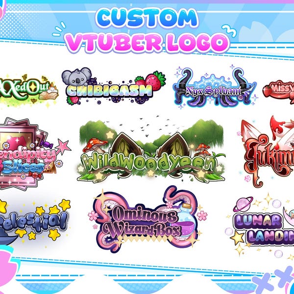 Custom Vtuber Logo Design Text or Animated – Streamer Branding for Twitch, Youtube and Kick