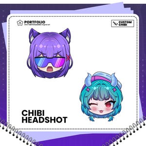 Custom Chibi Illustration with Personalized Anime, DND, VTuber Style, for Profile Display image 6