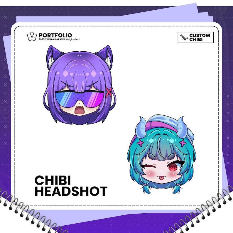 Custom Chibi Illustration with Personalized Anime, DND, VTuber Style, for Profile Display image 6