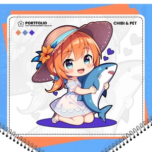 Custom Chibi Illustration with Personalized Anime, DND, VTuber Style, for Profile Display image 8