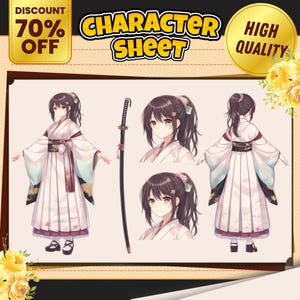 Custom Character Sheet: DND, Anime, Vtuber Model Commission