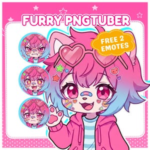 Modelo Chibi PNGTuber personalizado: Comissão de avatar para streaming