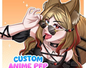 Aangepaste anime-profielfoto voor Twitch en Discord | Vtuber PBB