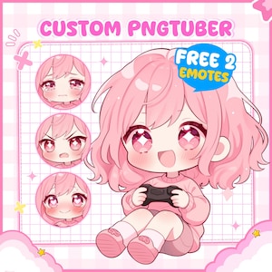 Individuelles Chibi-PNGtuber-Modell | Personalisierter Streaming-Avatar im Auftrag von Streamer Twitch, Youtube und Kick