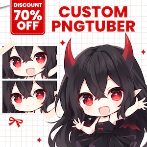 Chibi PNGtuber Avatar | Custom PNGTuber Model Female & Male | Cute PNGtuber Commission | High Quality PNGtuber for Twitch Streamer Avatar