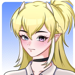 Anime Character Art | Personalized digital Illustration commission for persona, anime pfp, stream avatar in unique and cute style