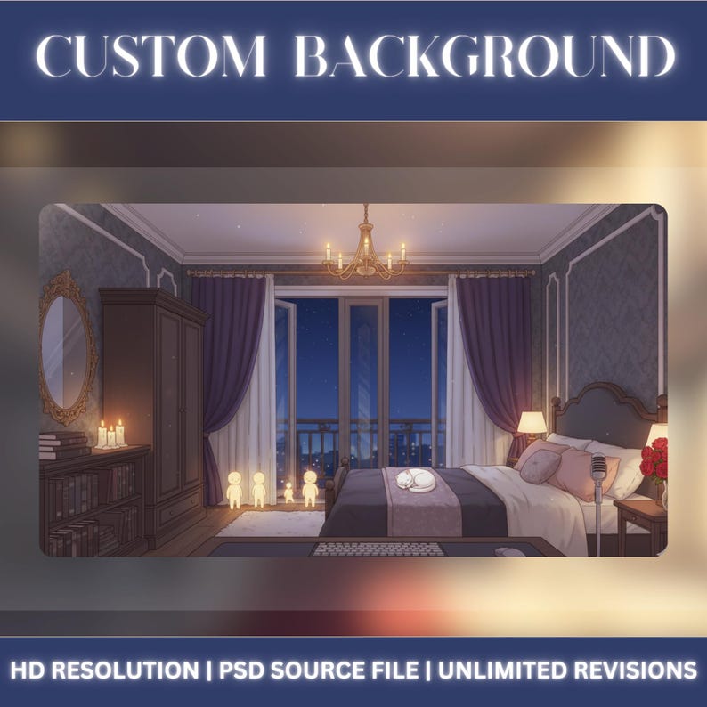 Custom Stream Background Custom Stream Background - Personalized Vtuber Background for Twitch ...