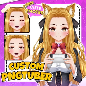Aangepaste Anime PNGtuber Model Commissie: Stream Avatar voor Twitch, Discord, Kick en Discord