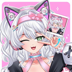 Dark anime profile picture featuring a fox-inspired female character with black and red color themes, detailed fantasy clothing, and elegant character design. This custom anime avatar is ideal for VTubers, gaming creators, and online personalities who want a bold, unique, and visually striking profile picture for streaming and social media.