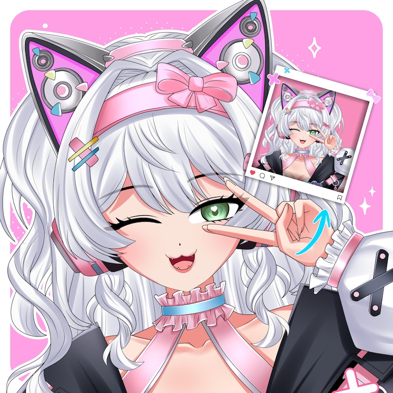 Dark anime profile picture featuring a fox-inspired female character with black and red color themes, detailed fantasy clothing, and elegant character design. This custom anime avatar is ideal for VTubers, gaming creators, and online personalities who want a bold, unique, and visually striking profile picture for streaming and social media.