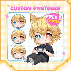 Modelo Chibi PNGTuber personalizado: Comissão de avatar para streaming