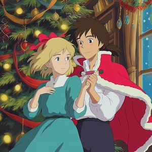 Personalized Ghibli-Inspired Anime Illustration, Your Original Character Concept, Pet, Family, Couple Gift