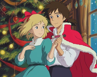 Personalized Ghibli-Inspired Anime Illustration, Your Original Character Concept, Pet, Family, Couple Gift