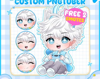 Personalized Chibi PNGtuber Model | Custom kawaii Chibi Character for Stream Avatar |  Twitch, YouTube and Kick | Cute PNG Model | Chibi Art