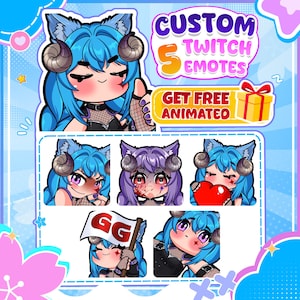 Aangepaste Chibi-emotes in opdracht | Twitch, YouTube, Discord