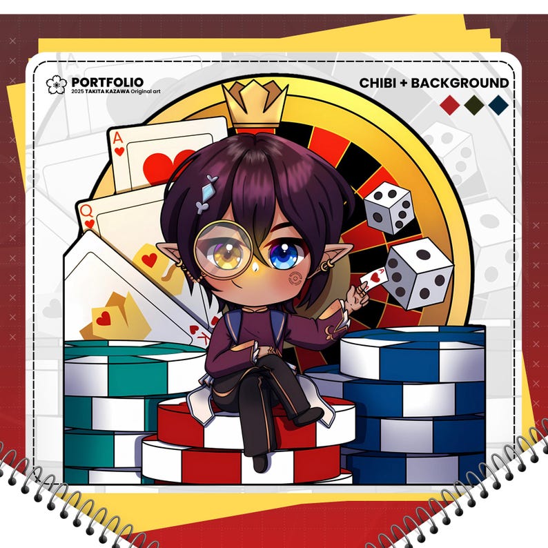 Custom Chibi Illustration with Personalized Anime, DND, VTuber Style, for Profile Display image 7