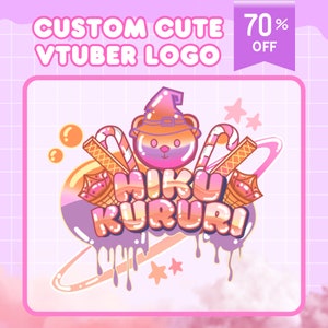 Custom Vtuber Logo kawaii, super süß, animiert für deinen Vtuber oder PNGtuber auf Twitch, Kick, Youtube