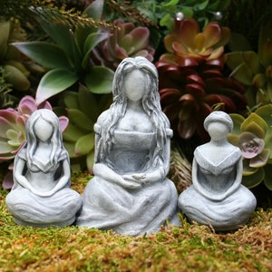 Earth Goddess Statue Gaia Statue 4 Tall Unique Mother Earth Altar Figurine image 8