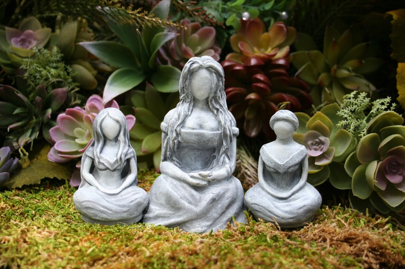 Earth Goddess Statue Gaia Statue 4 Tall Unique Mother Earth Altar Figurine image 8