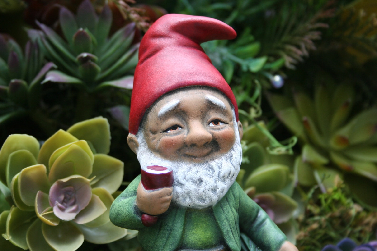 Black Gnome Drinking a Glass of Wine African American Garden Etsy