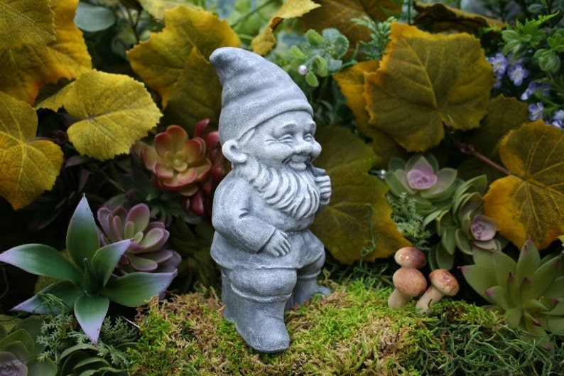 Garden Gnomes Vintage Style German Pipe Smoking Gnome image 3