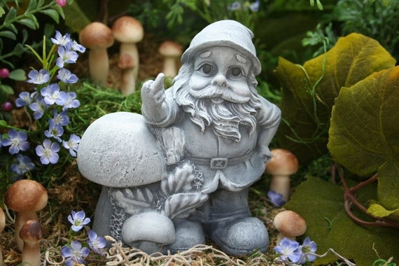 Funny Garden Gnome Giving The Finger Rude Gnomes For Sale Etsy