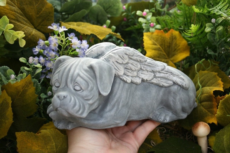 Boxer Angel Dog Statue Boxer or Bull Mastiff Concrete Statue Etsy