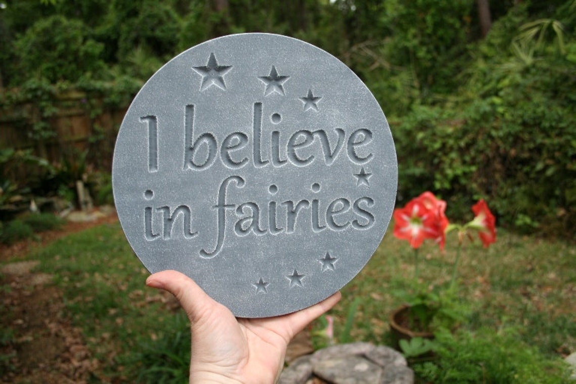 Fairy Garden Wall Plaque Sign I BELIEVE in FAIRIES Etsy